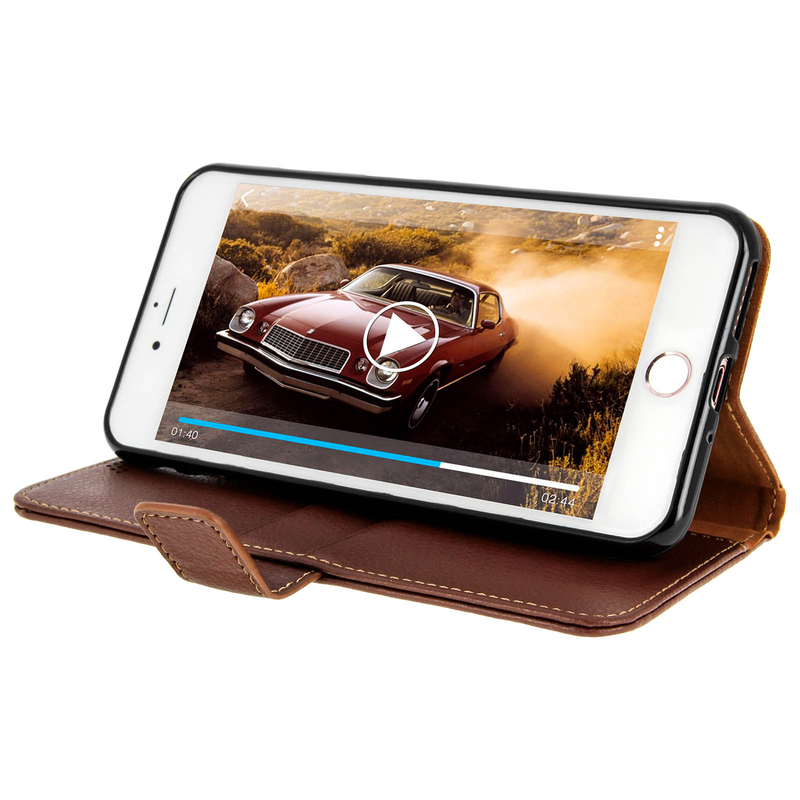 Custodia Portafoglio In Vera Pelle Per Xiaomi 12/12 Pro – Con 2 Slot Carte, Supporto E Chiusura Magnetica – Colore Blu