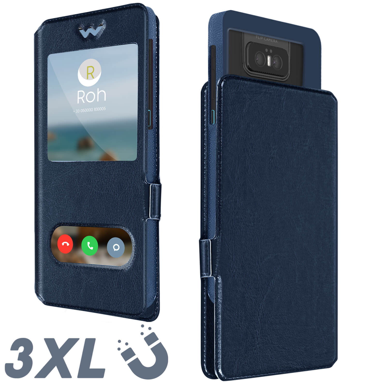 DOB SECHS Custodia Universale In Tessuto Neoprene Per Smartphone 6,5 Pollici - Design Bohemian Datura Con Moschettone