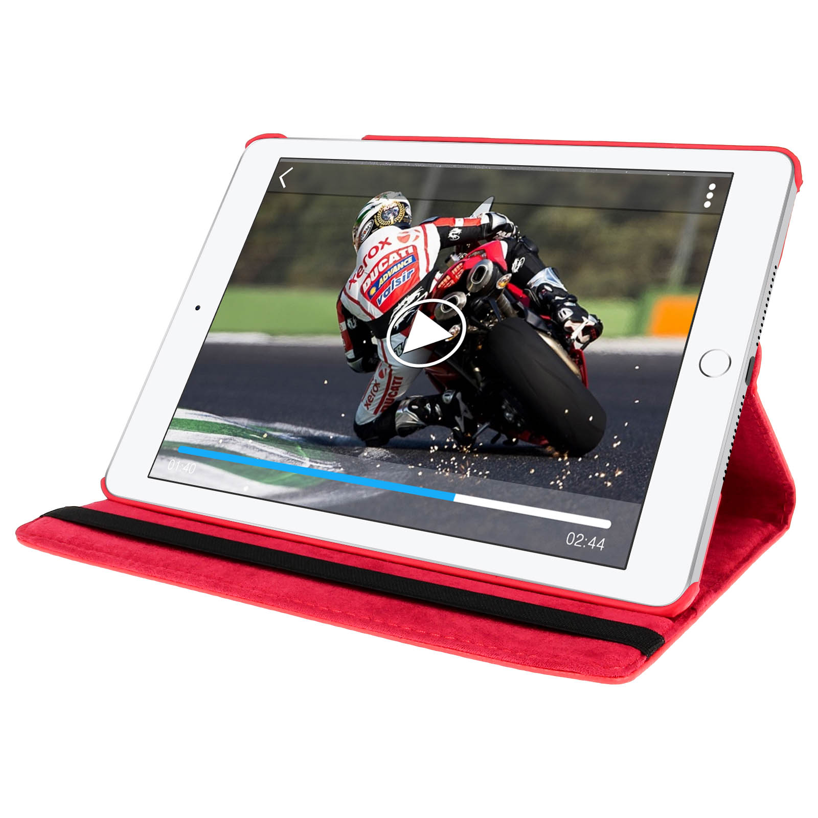 Housse étui Coque Support Rotatif 360° Pour IPad 9.7 (6e Génération 2018) - Rouge - Générique