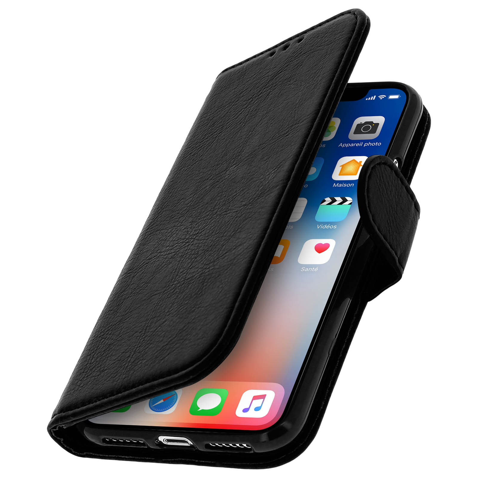 Klapphlle, Tasche schwarze Handyhlle fr Apple iPhone X, iPhone XS -  German