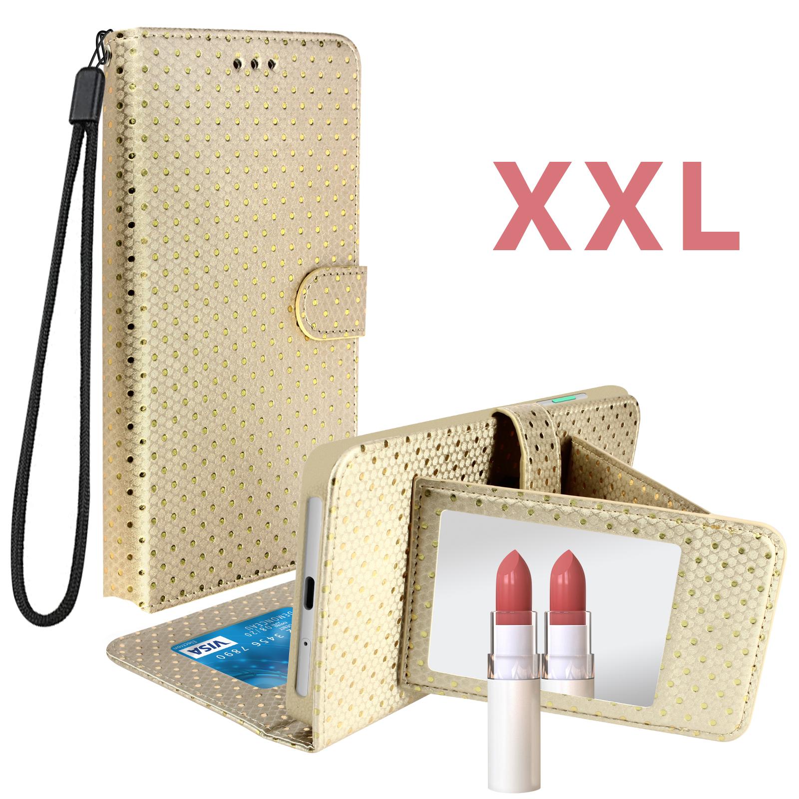 FitBAG Beat Rouge En Cuir Nappa Intérieur Pochette Customisée Adaptée Housse De Protection Pour Nokia 3.1 2018 | Doublure En Microfibre Pour Le Nettoyage De L'écran | Fabriqué En Allemagne