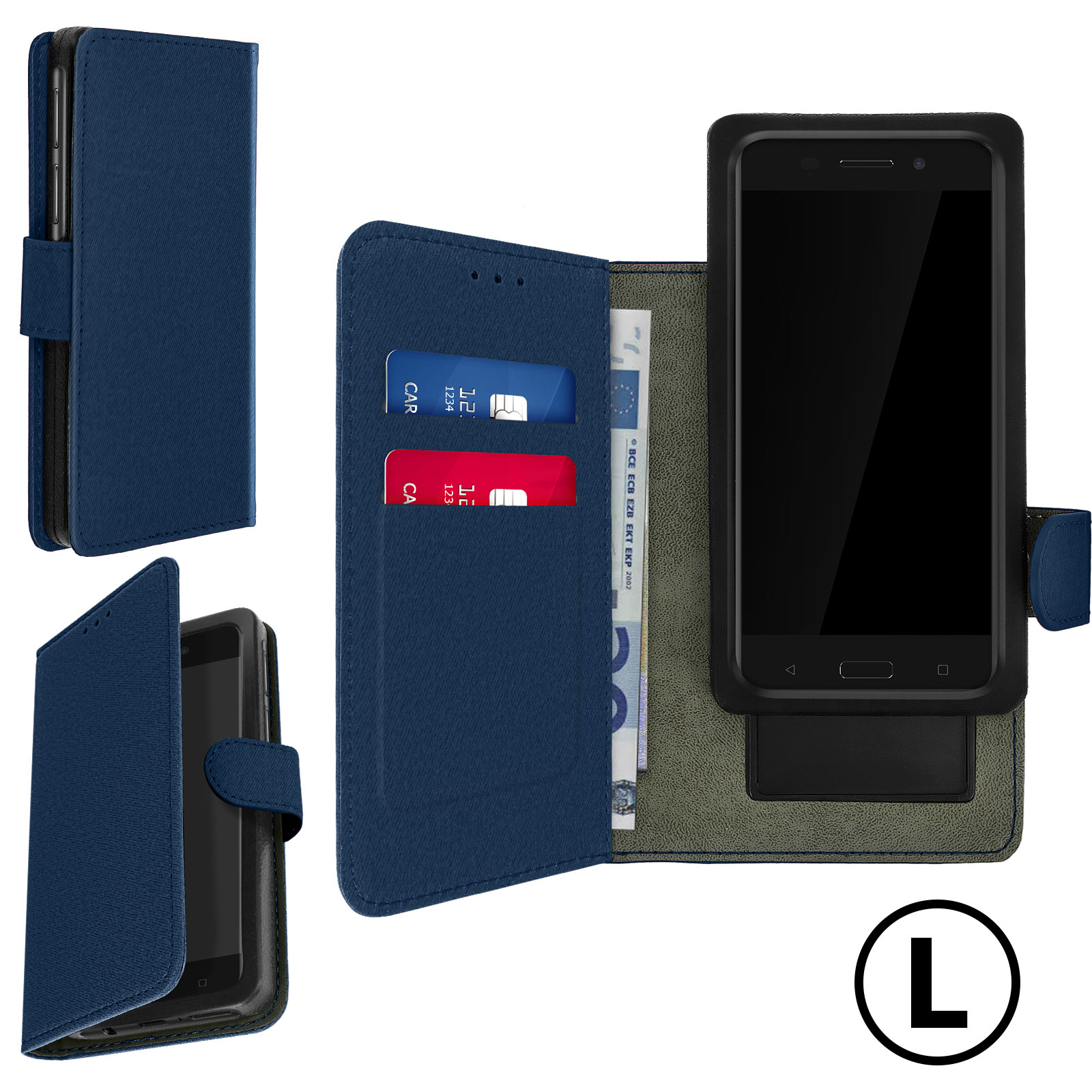 Porte-cartes Téléphone Housse Étui à Rabat Pour Wiko Cink Peax 2 - Marron Et Porte-Cartes Housse Wiko Cink Peax 2 - Foto 6