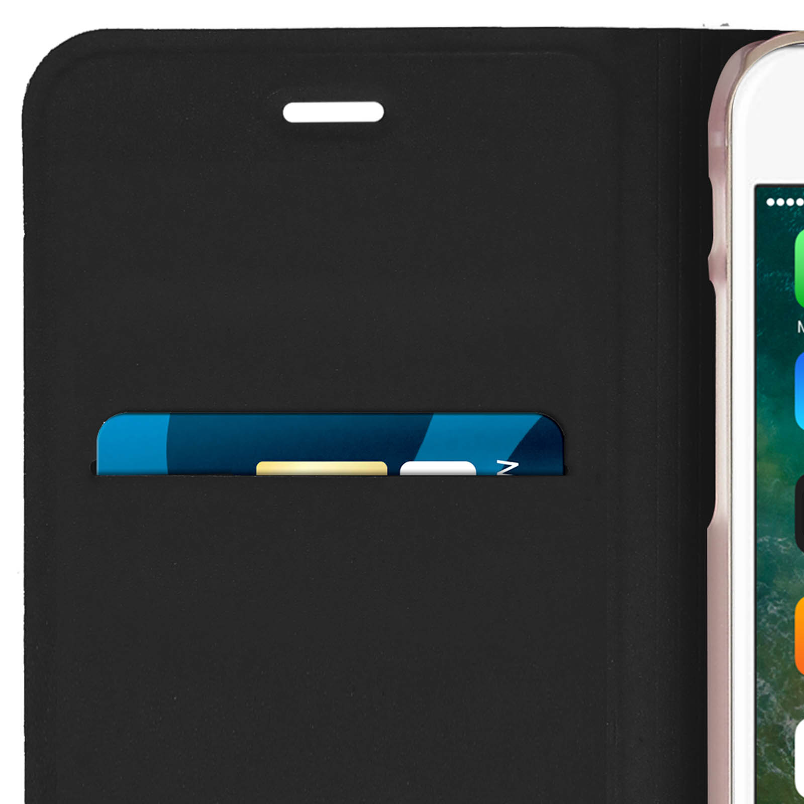 Suncase Custodia a libro in pelle, Porta Cellulare