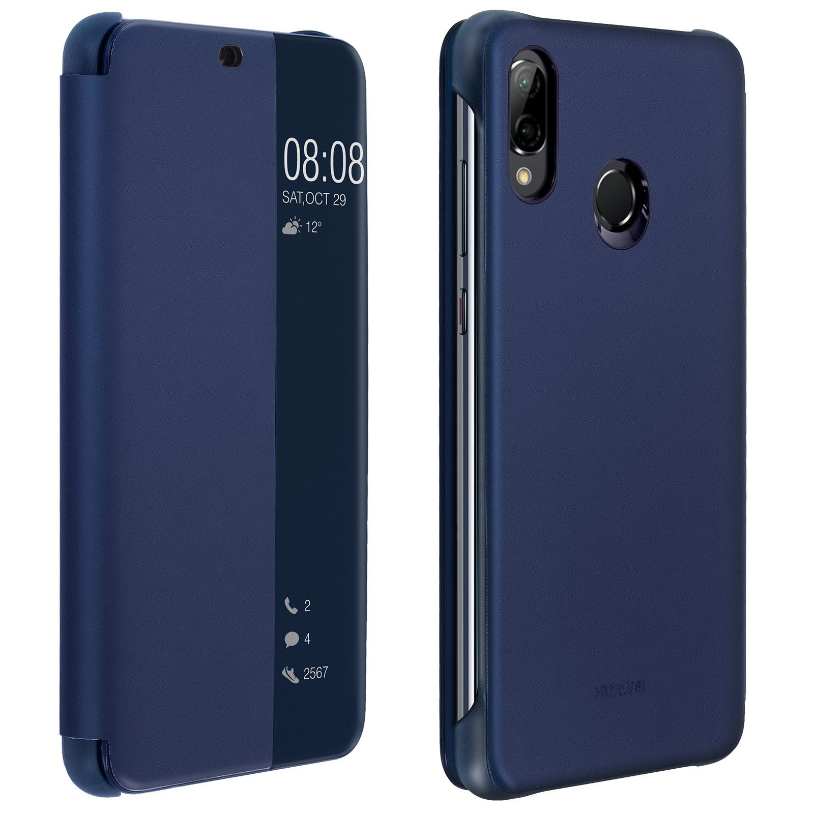 Moex Custodia A Libro In Similpelle Per Huawei P20 Lite - Portafoglio Con Supporto, Slot Per Carte E Contanti - Nero - 3