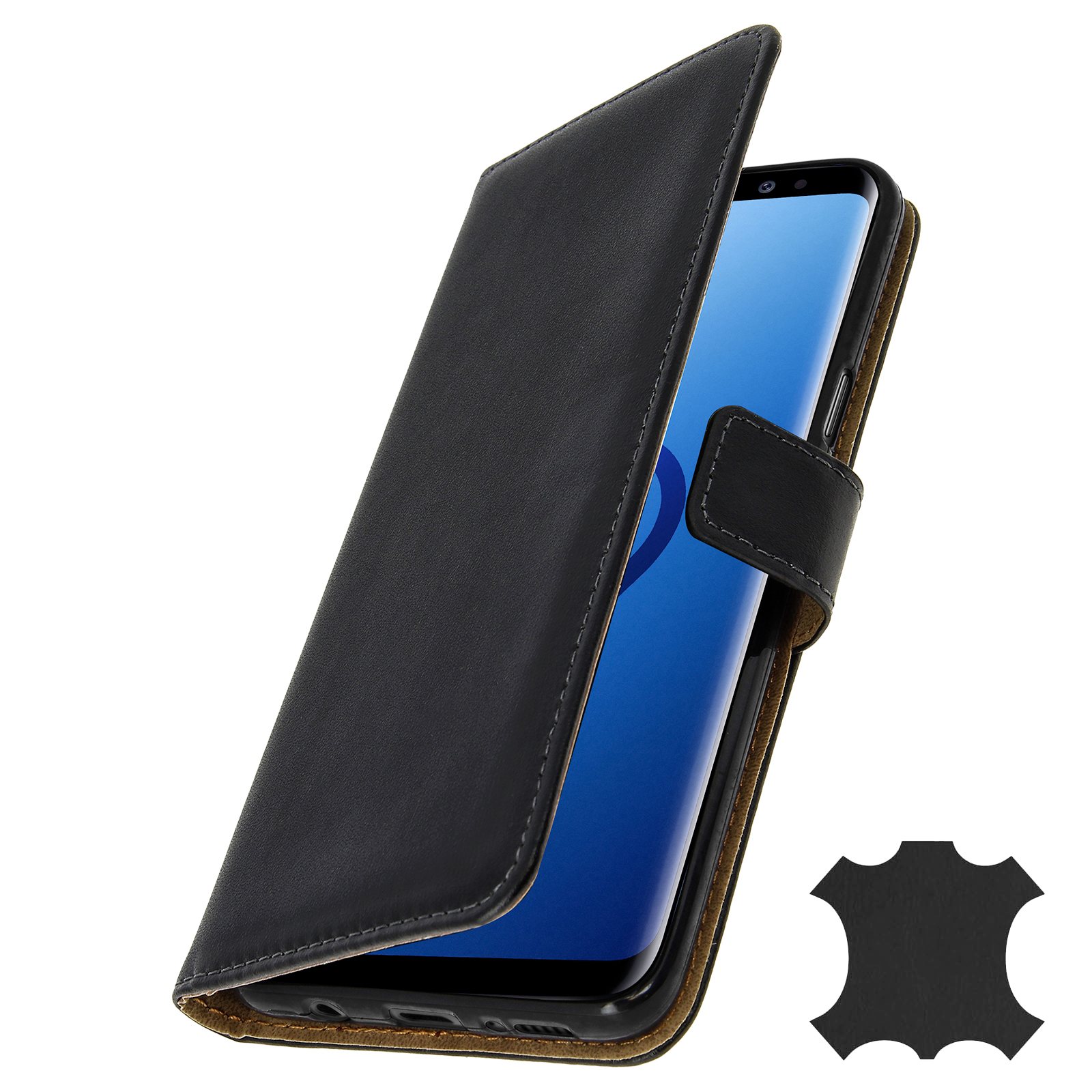 Custodia A Libro A Portafoglio In Pelle Marrone Avizar Per Samsung Galaxy S9 Plus - Foto 3