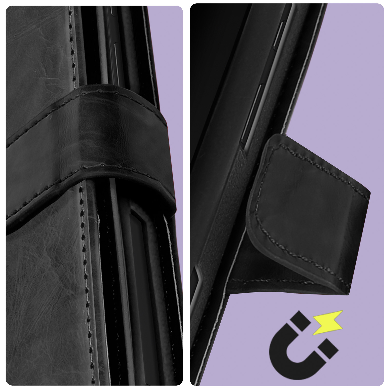 Housse Etui Luxe Universel (CUIR Noir Horizontal A) ~ LG GT500 // KS360