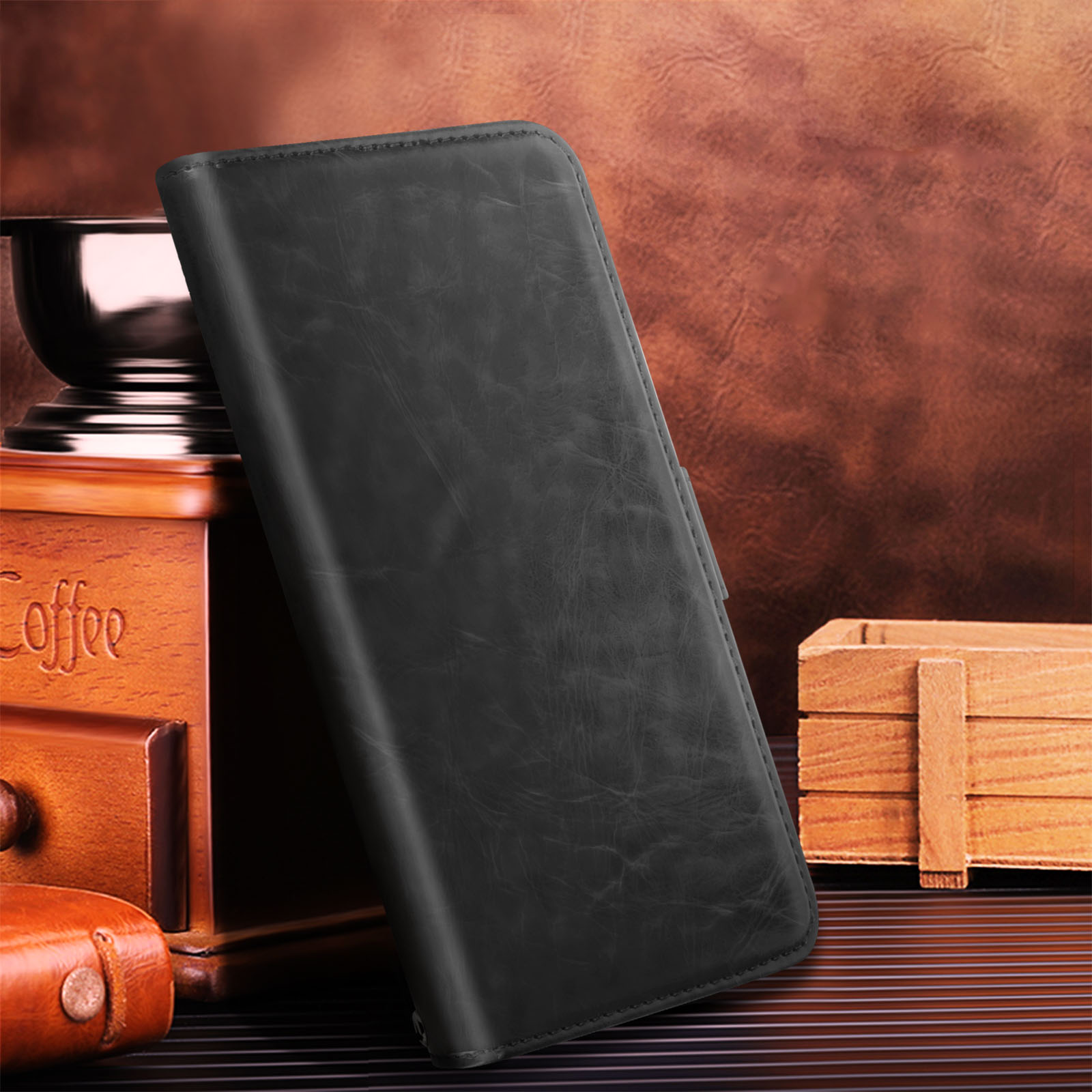 Housse Flipcover Style Livre Pour Fairphone 3 - Coque Portefeuille Avec Poche - Noire