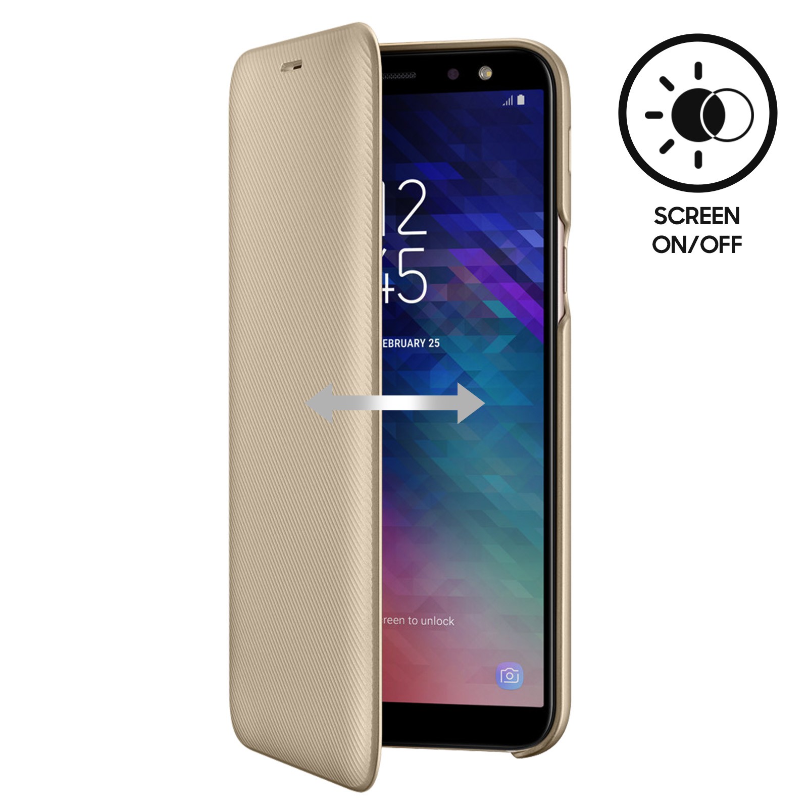 AVIZAR TOWIND-GD-J600, CUSTODIA per Galaxy J6 ,Oro