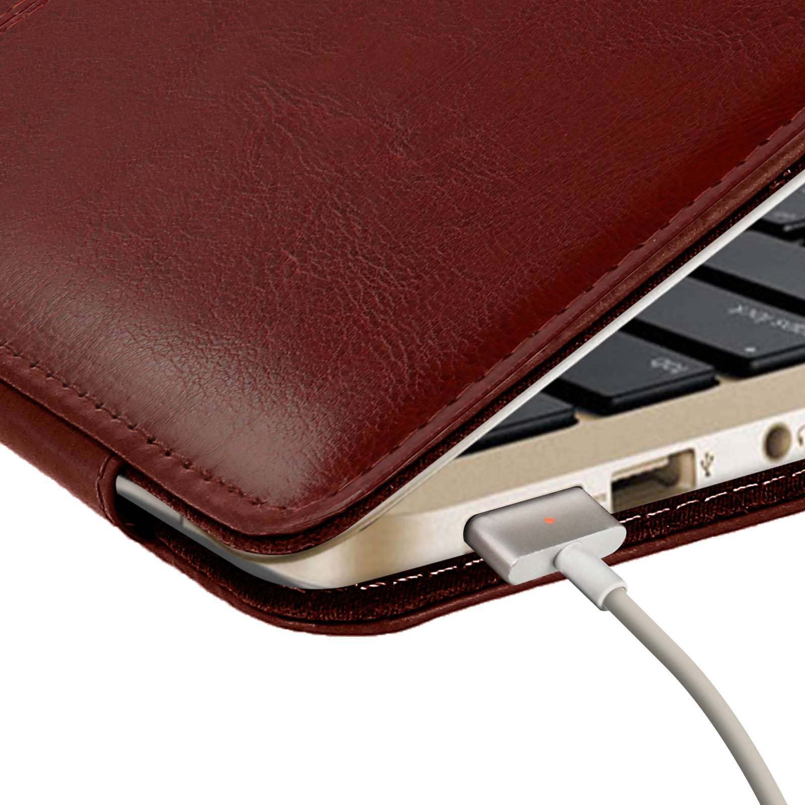 Custodia protettiva in Similpelle, Collezione Vintage - Marrone per Apple MacBook Air 13,3'' 2018 / 2019 / 2020 - Italiano