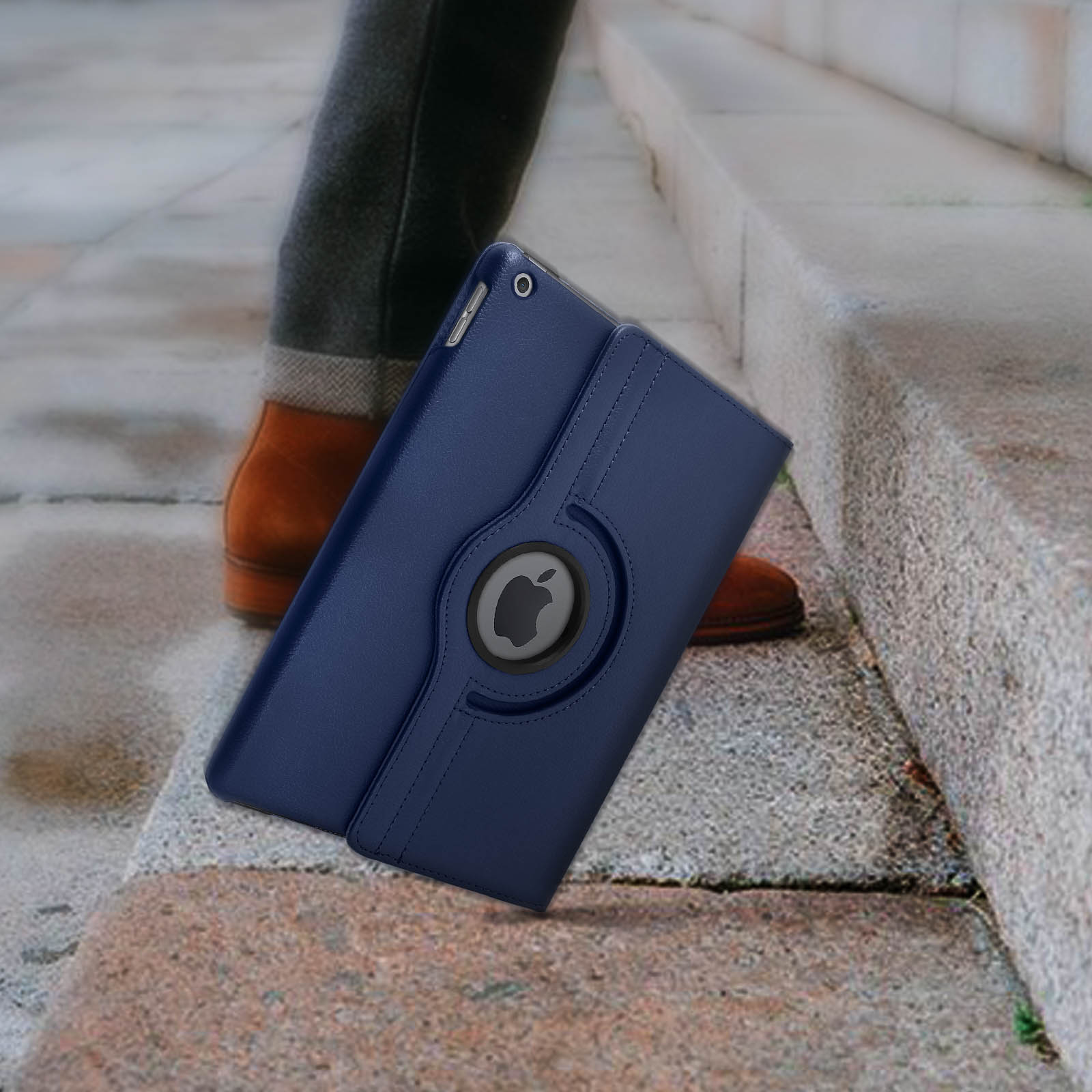 IPad 9./8./7. Generation Hülle – 360° Drehbar, Mit Standfunktion, Für 10,2 Zoll Modell, Blau