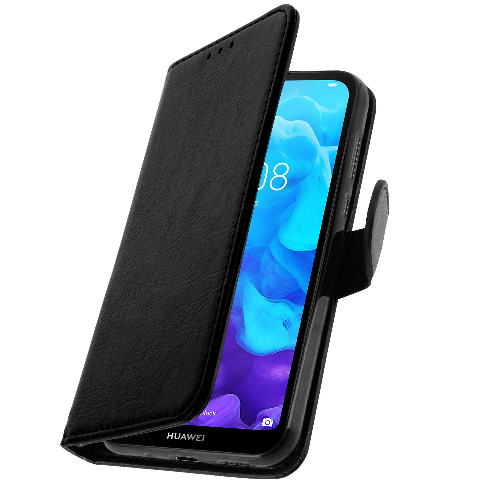 Tenphone - Custodia a portafoglio per Huawei Y5 2019, in pelle, con