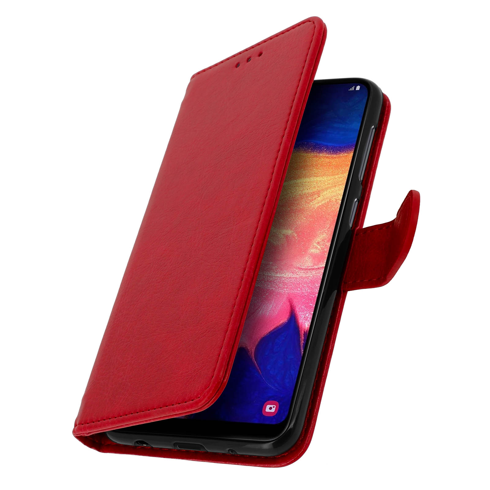 Klapphlle, Tasche rote Handyhlle mit Kartenfchern fr Samsung Galaxy A10  - German