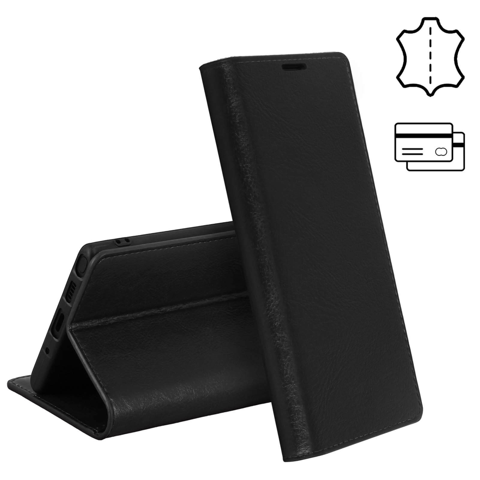 Custodia In Vera Pelle Per Samsung Galaxy Note 9, Portafoglio Con Supporto E Clip, Marrone - Foto 3