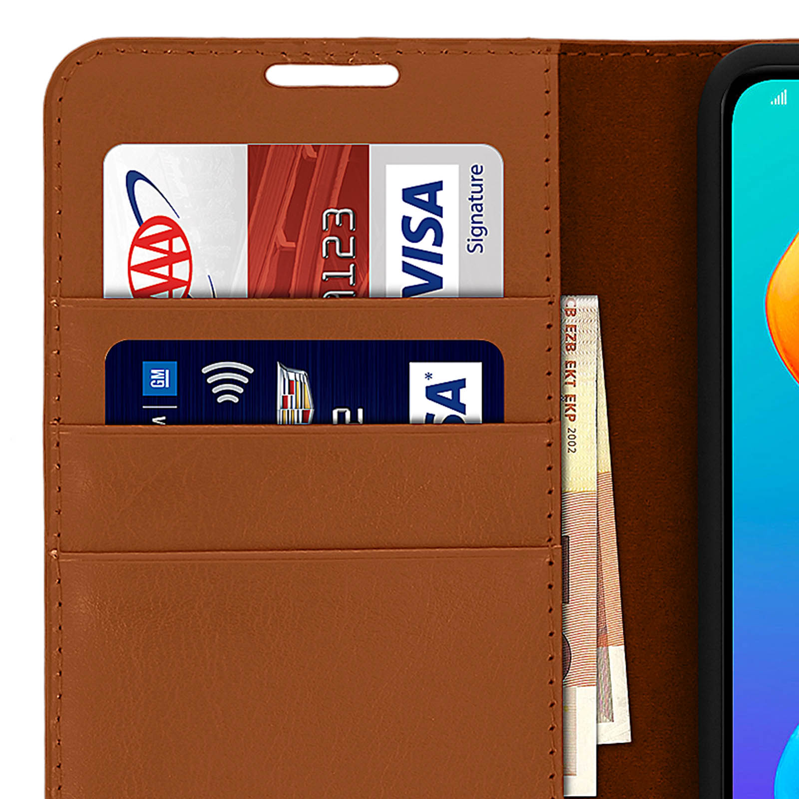 Custodia Flip Con Specchio E Cavalletto Per Huawei P30/P30 Lite/P30 Pro - Cover Portafoglio In Pelle Sintetica Con Finestra Trasparente - Nero, Blu, Oro Rosa, Oro, Argento, Viola - 5