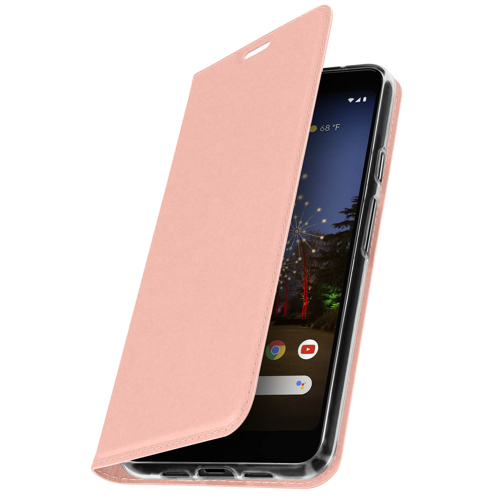 Housse Portefeuille Pour Google Pixel 3a XL - Simili-cuir Marron - Avec Compartiments Cartes - Neuf