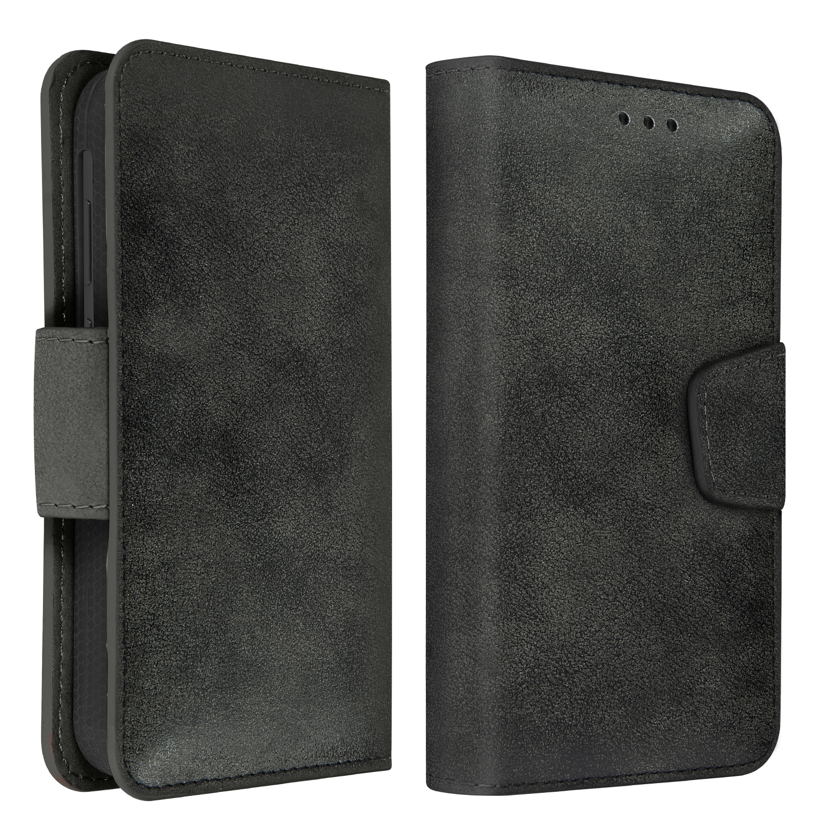 Étui Folio Universel OXO Pour Téléphone - Taille XL - Noir éco-cuir (PU)