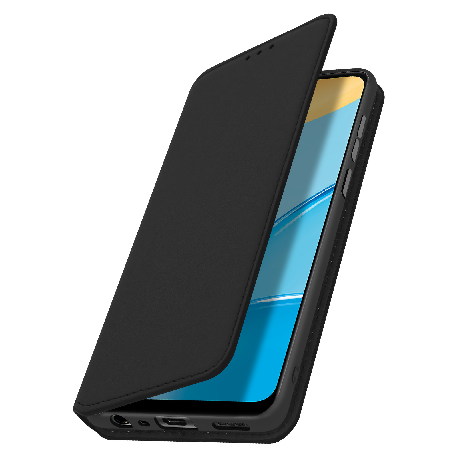 Étui à Rabat (bookstyle) Pour Oppo A15 - Noir - TPU - Marque MTB - Neuf Sous Blister