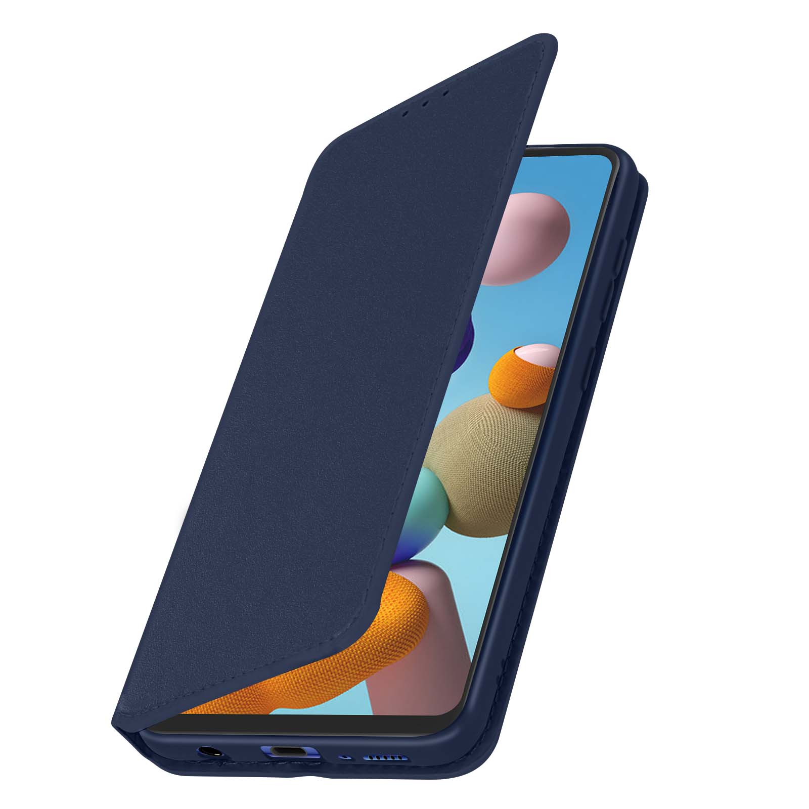 Custodia Flip Portacarte e Stand Video - blu per Samsung Galaxy