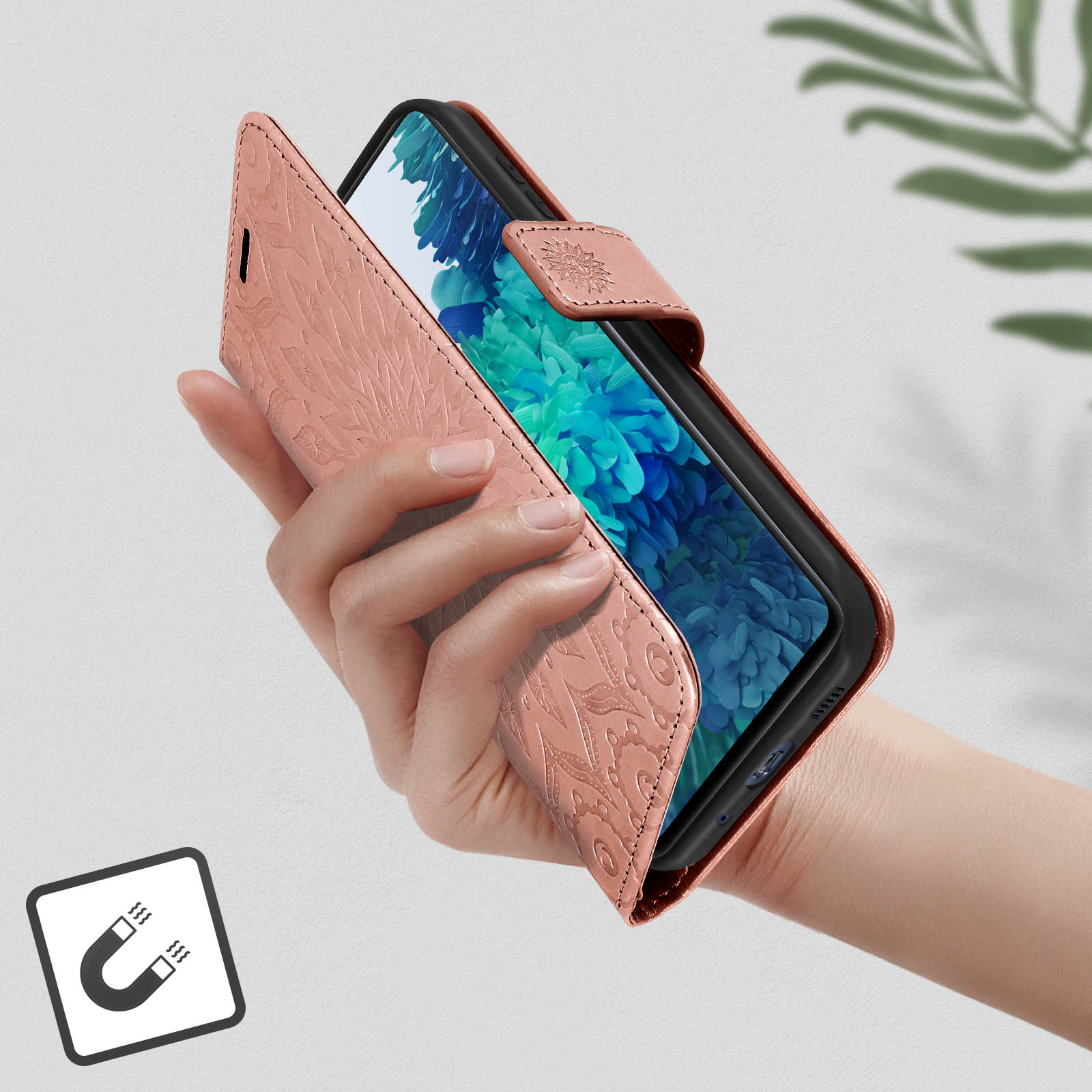 Coque OPPO RENO 2 Fleur Rose Rouge vintage - Téléphonie