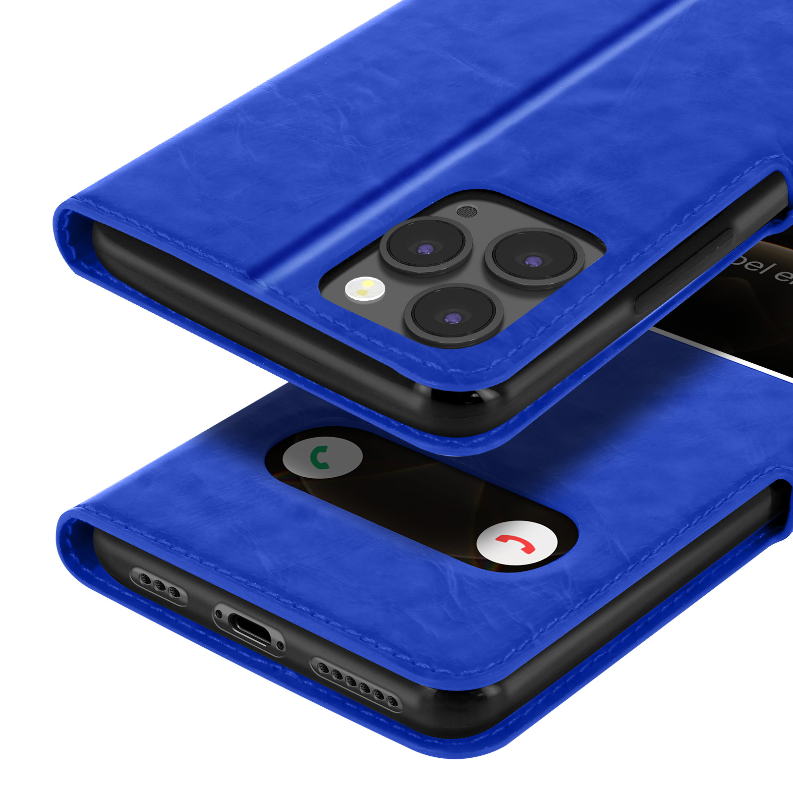 Custodia Flip Cover doppia finestra e Stand video - rosso per Apple iPhone 12 / 12 Pro - Italiano