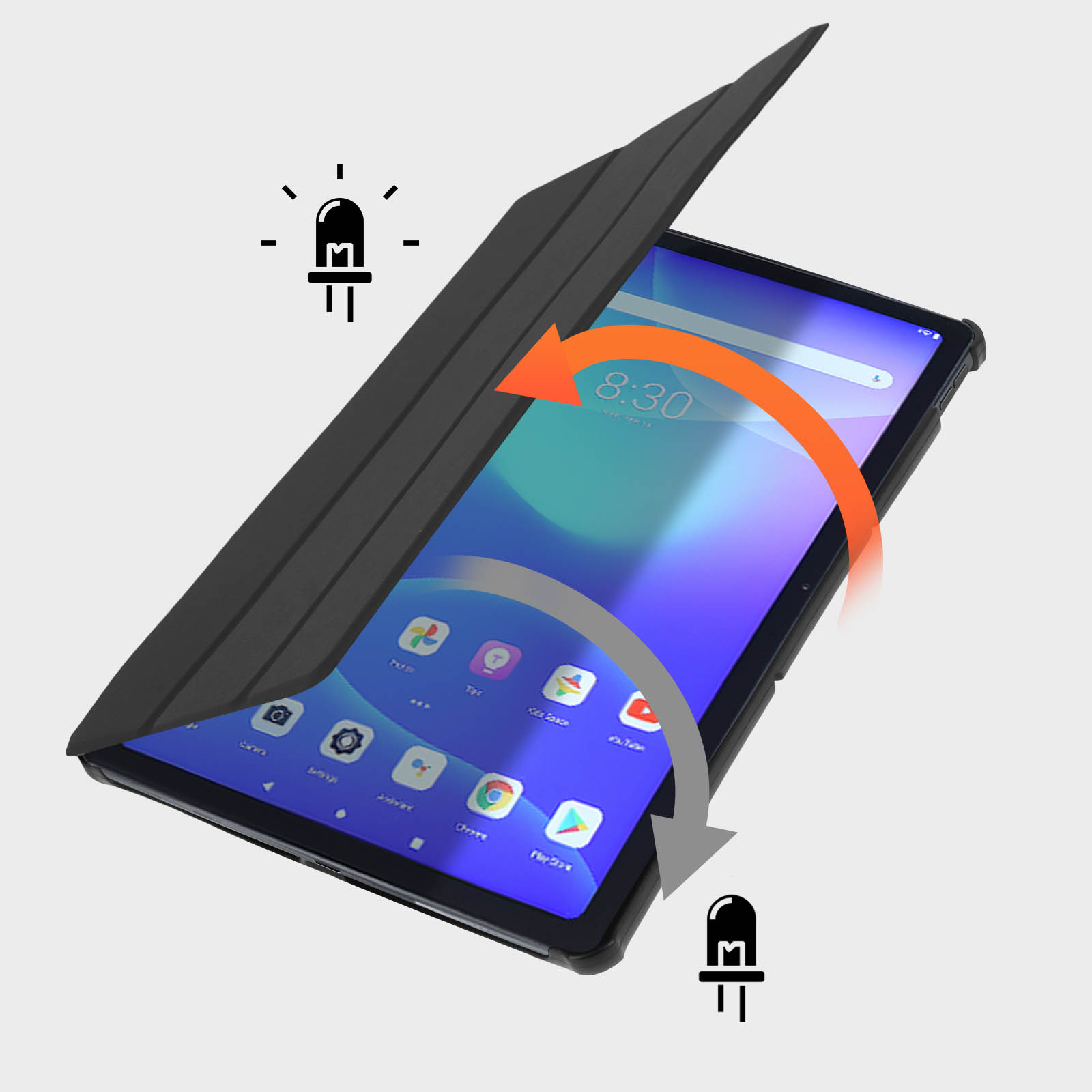 Étui Avec Clavier - SANAG - Tab P11 Plus 2021/P11 2020 - Bluetooth - Rétroéclairé - 7 Couleurs