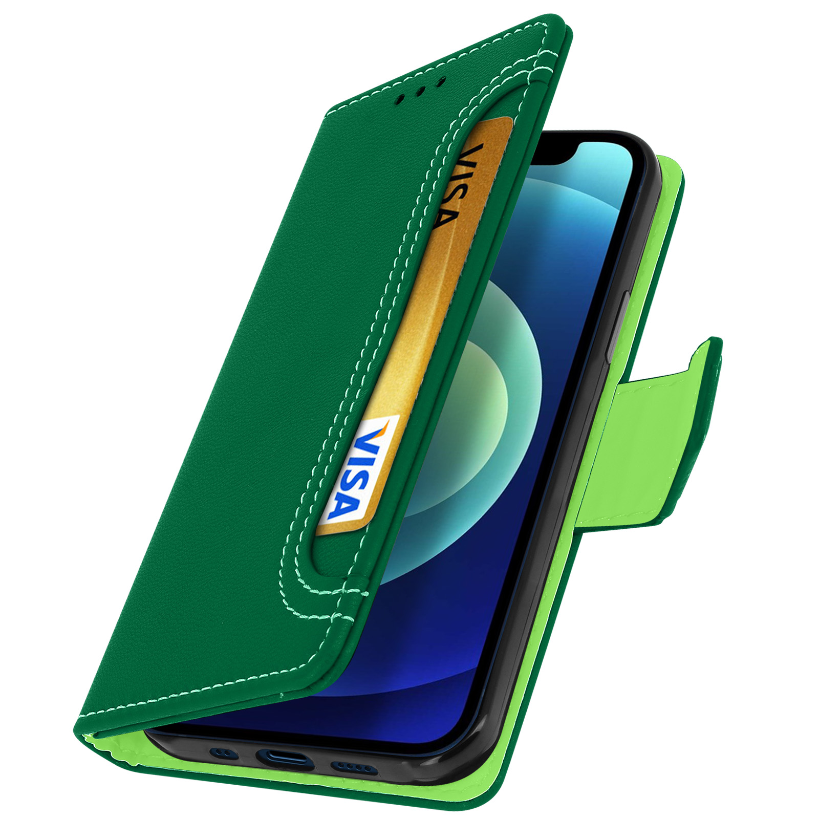 Handyhülle Für IPhone 12 Mini – PU Leder Flip Case Mit Kartenfach & Standfunktion