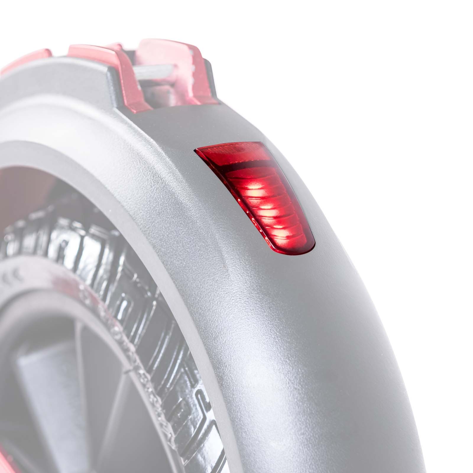 Garde-boue Arrière Pour Scooter E-TWOW GT Sport Booster E – Avec Feu LED, 1 Trou De Fixation, Caoutchouc Souple