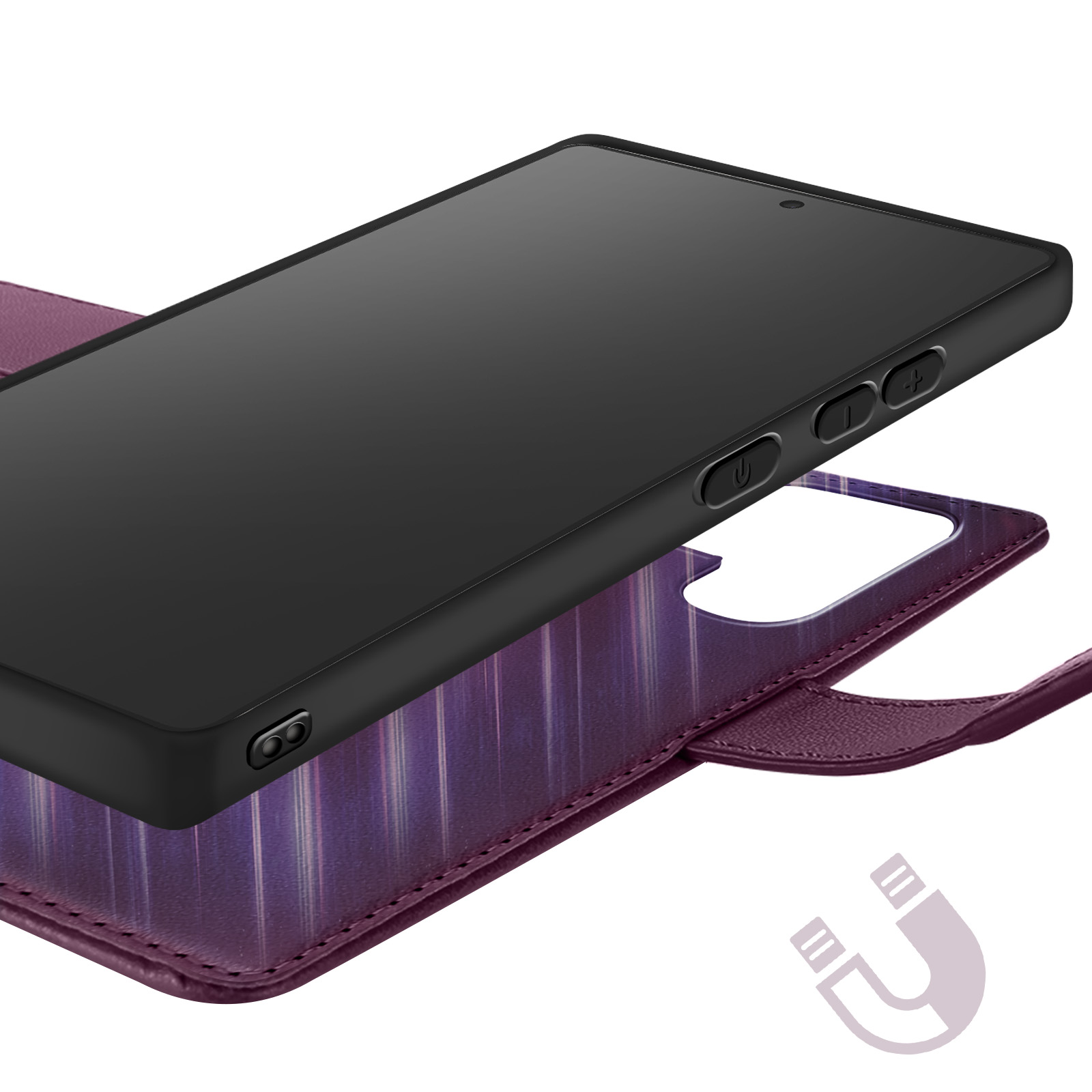 Suncase - Custodia a Libro per iPhone 6 / 6s (4,7), in Vera Pelle, con