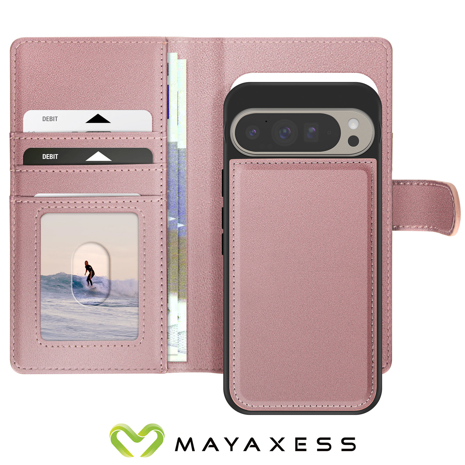 Étui Flip Cover 360° Pour Google Pixel 3a - Housse De Protection Avec Rabat - Noir