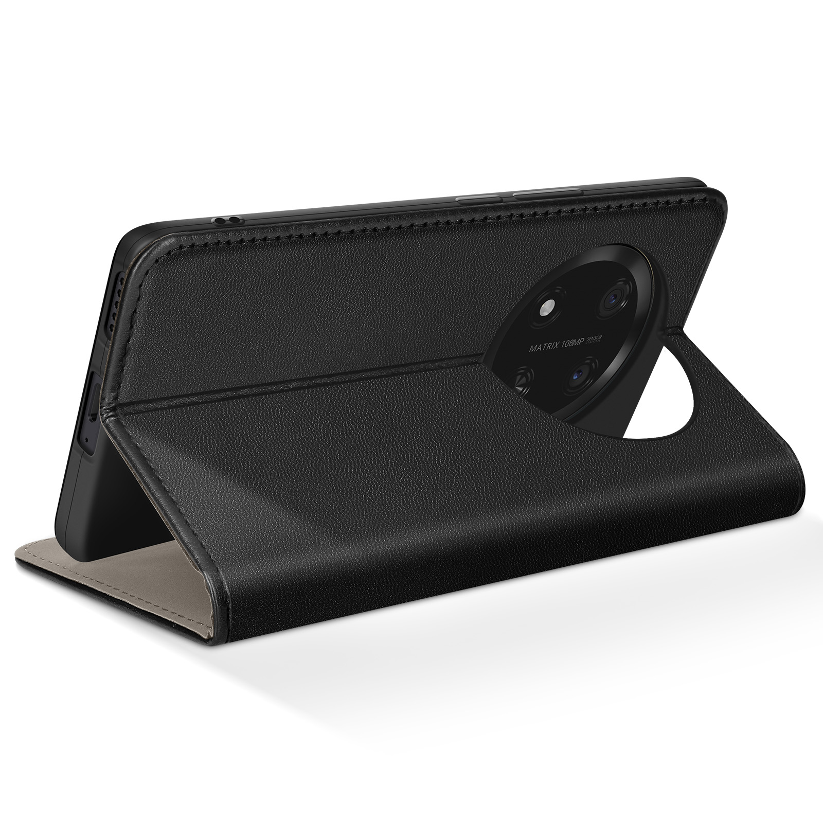 KZIOACSH Cover per Honor Magic 7 Lite + Vetro Temperato,con slot per Schede e Copertura per Lente Fotocamera Scorrevole,360°Rotante Anello Supporto,Blu