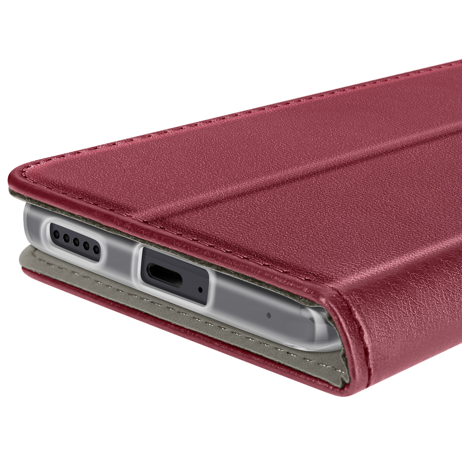 SATURCASE Custodia per Honor X7a, bellissima custodia in pelle PU con chiusura magnetica a portafoglio e scomparti per carte di credito e cinturino da polso per Honor X7a (DH-14