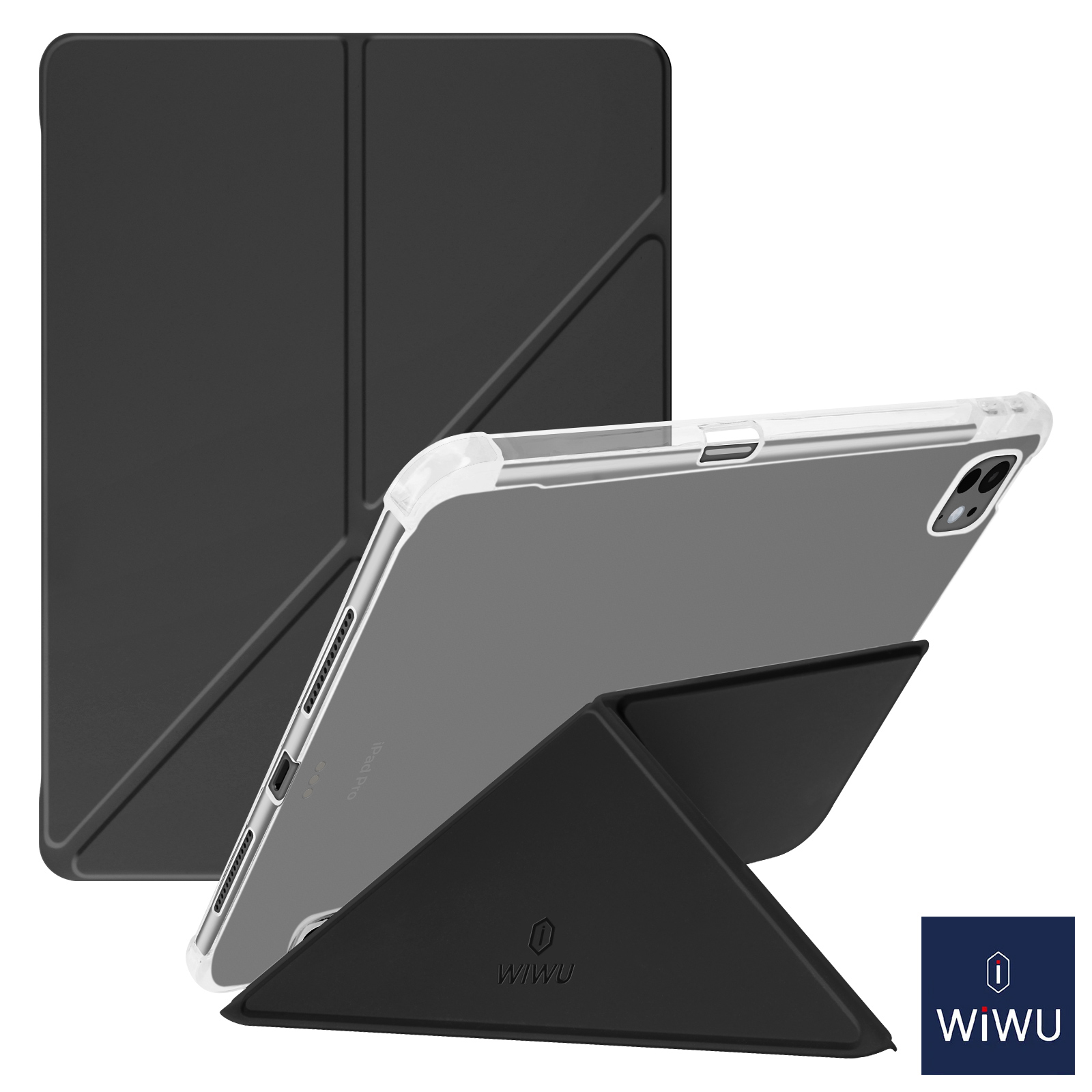 NIDOO Custodia Protettiva Per Tablet 10-11" E MacBook Air 13" - Borsa Sottile In Poliestere Con Scomparto Imbottito, Tasche Portaoggetti, Nero