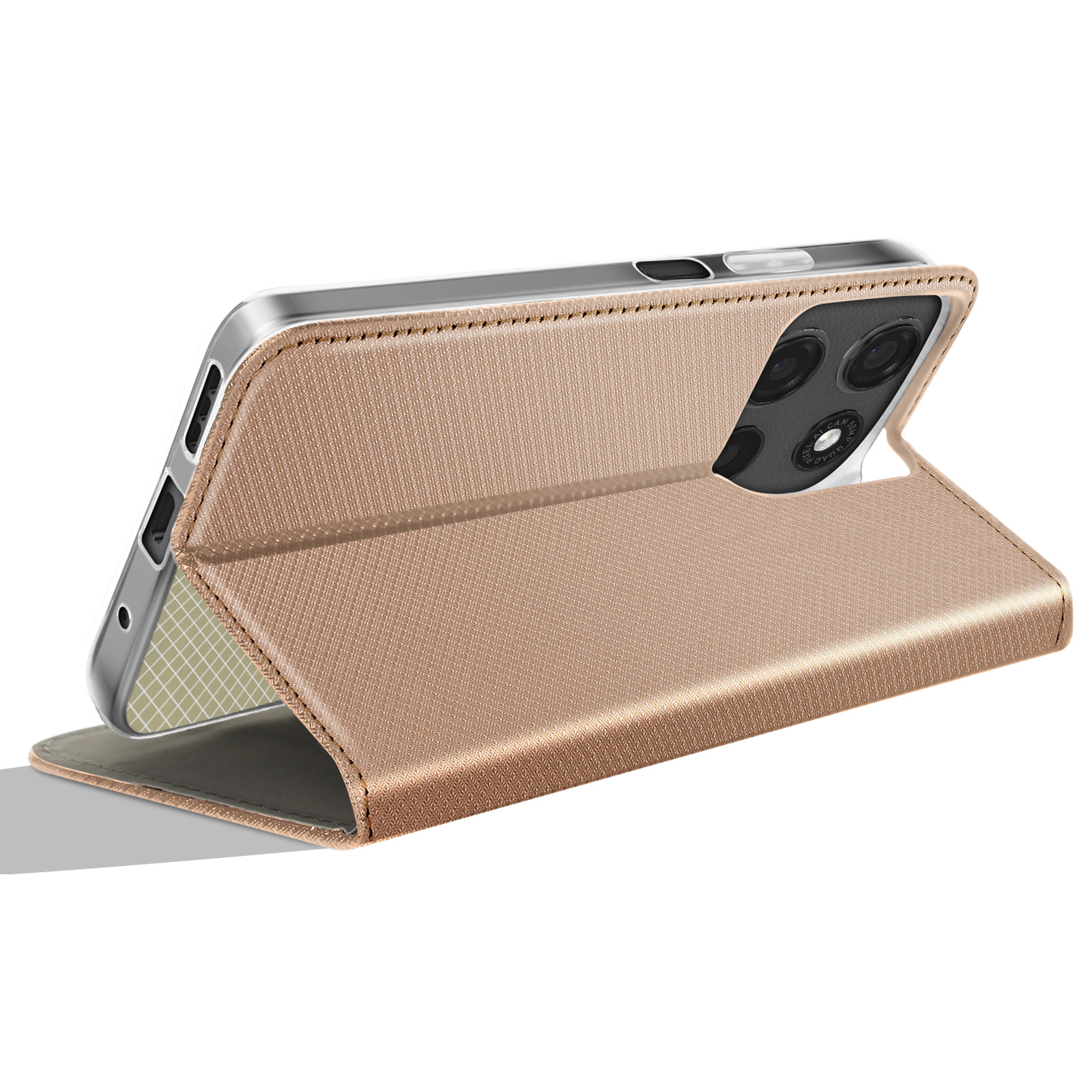 Custodia Portafoglio A Libro Per Motorola Moto G15 / G15 Power – In Similpelle Con Magneti E Card Slot