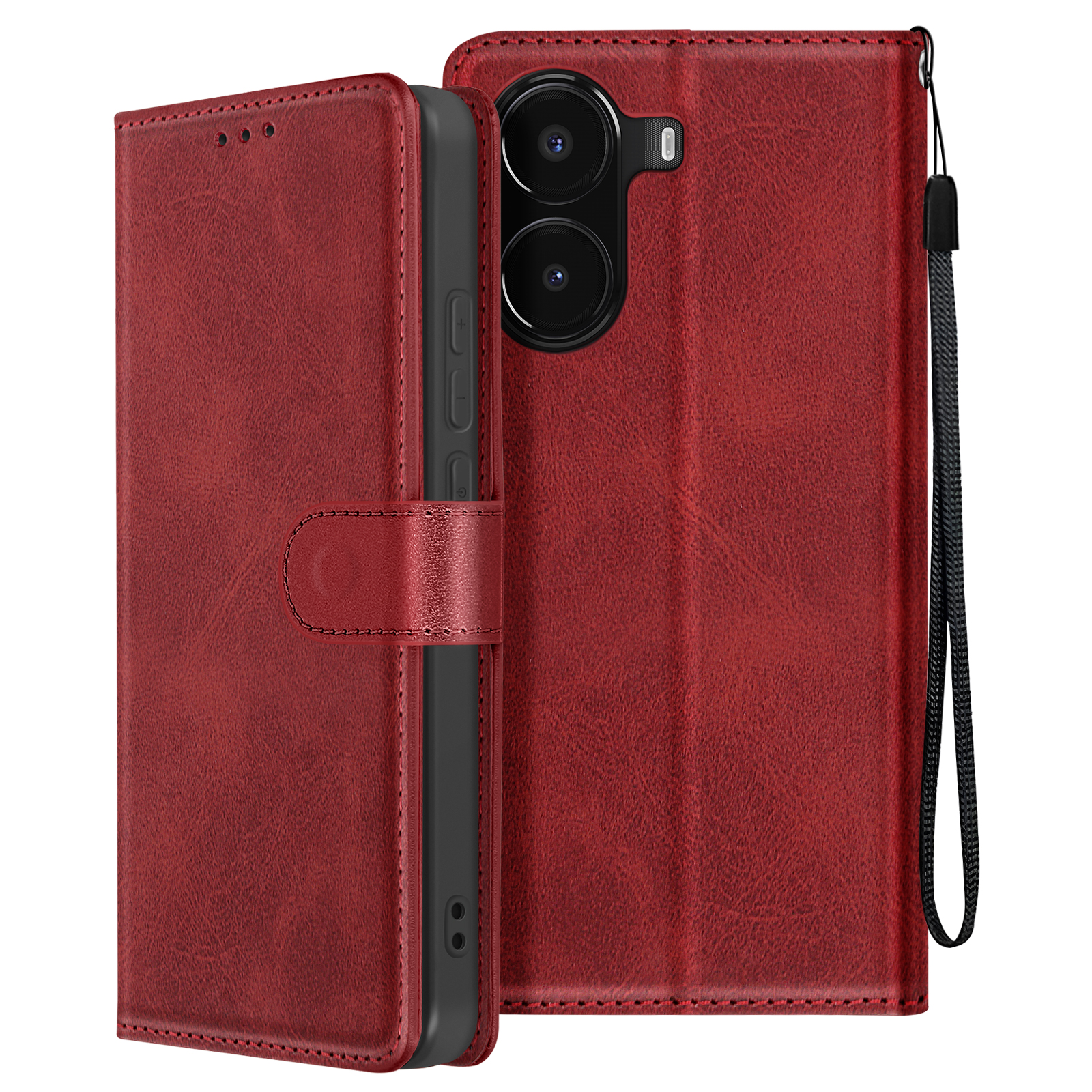 Custodia Flip In Pelle PU Bicolore Per Cubot Note 50 – Con Chiusura Magnetica Invisibile – Slot Portacarte E Supporto Per Video