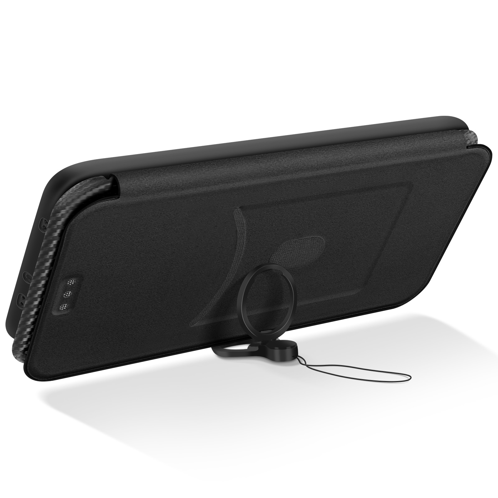 BEZ Cover Per Poco X7 Pro, Custodia Portafoglio In Pelle Con Kickstand E Chiusura Magnetica, Nera - 2
