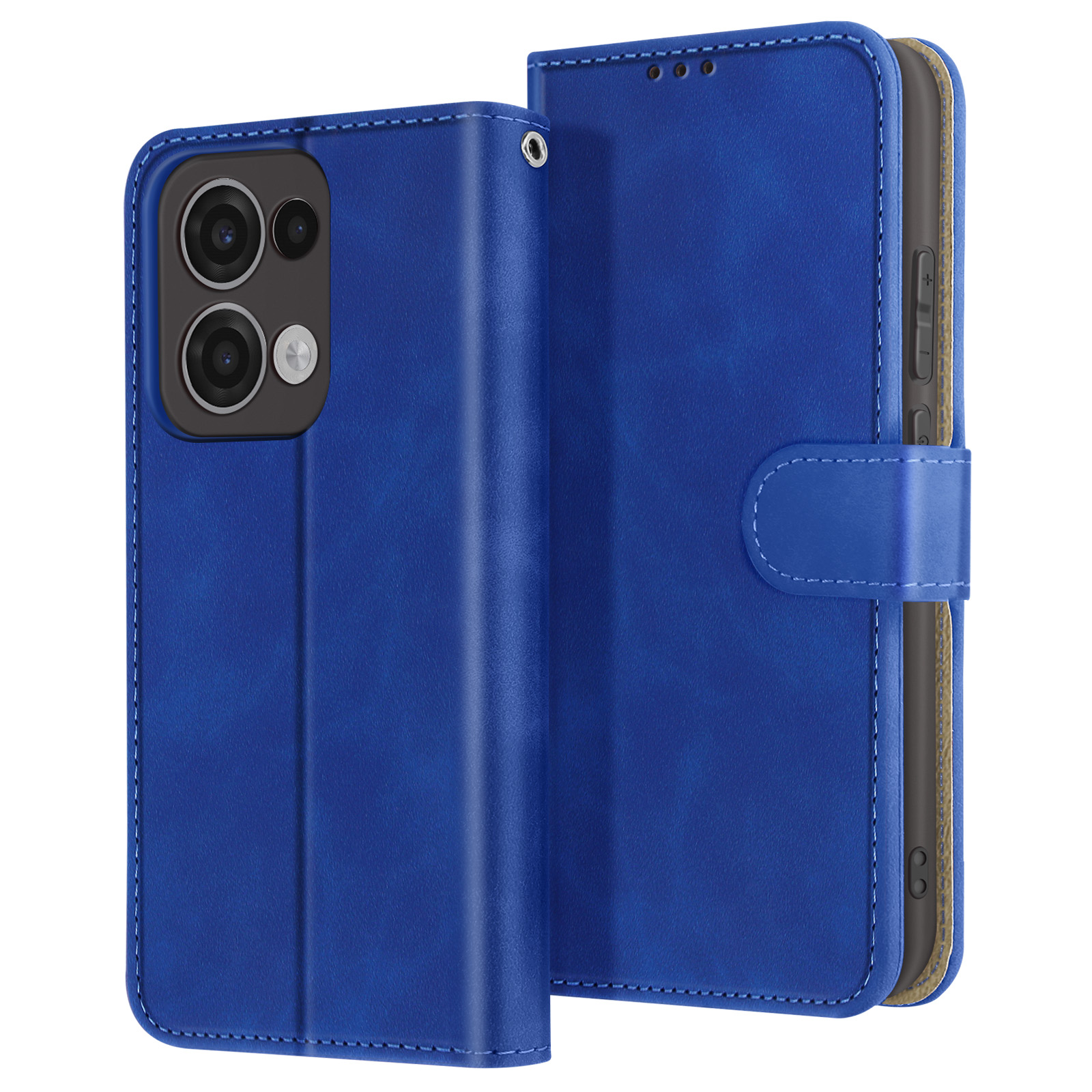Ttianfa Étui portefeuille à rabat pour Oppo Reno 6 5G avec 2 protecteurs d'écran en