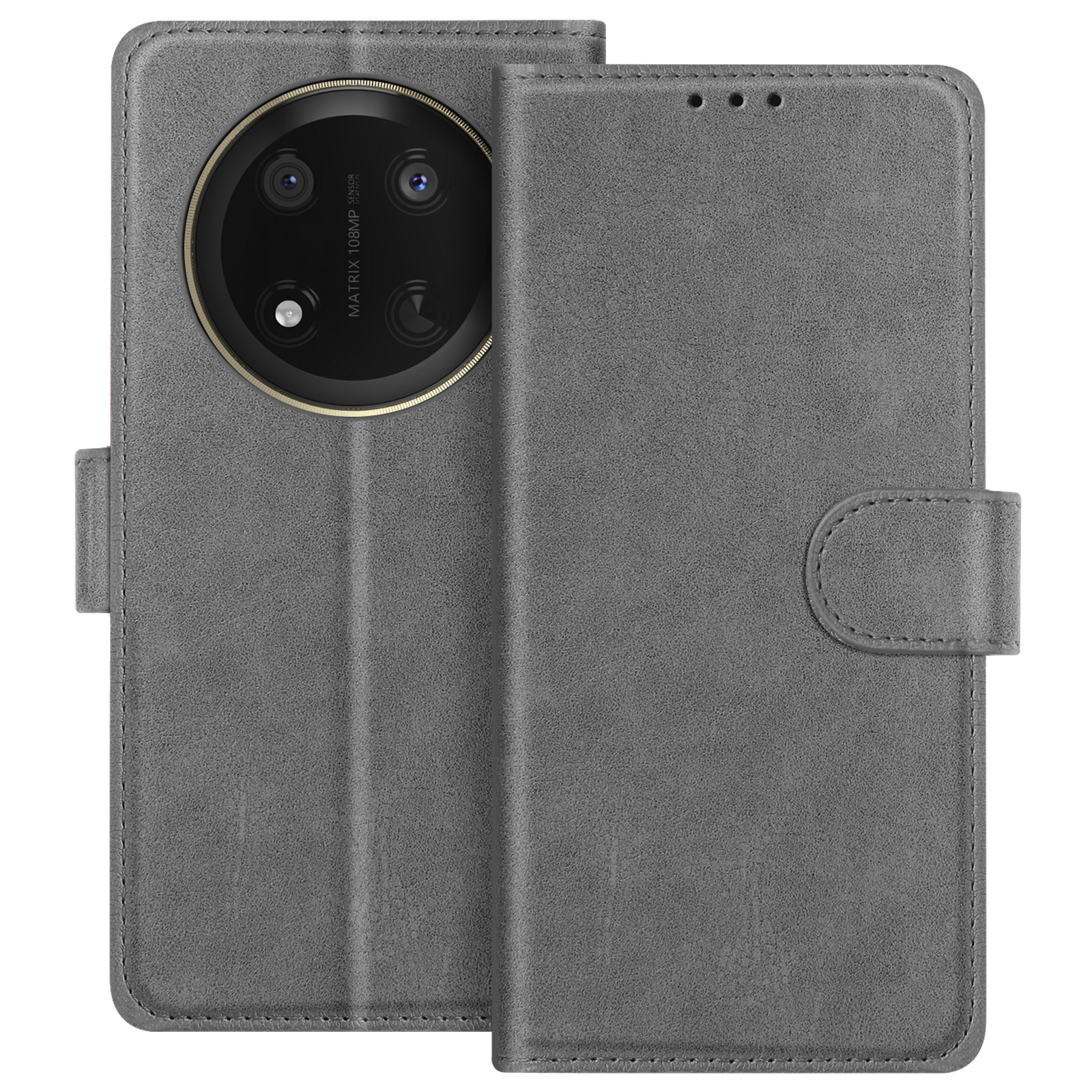 Moex Custodia A Portafoglio Con Supporto Per Honor 20 Lite/20e – Pelle Vegana Nera, Protezione 360°