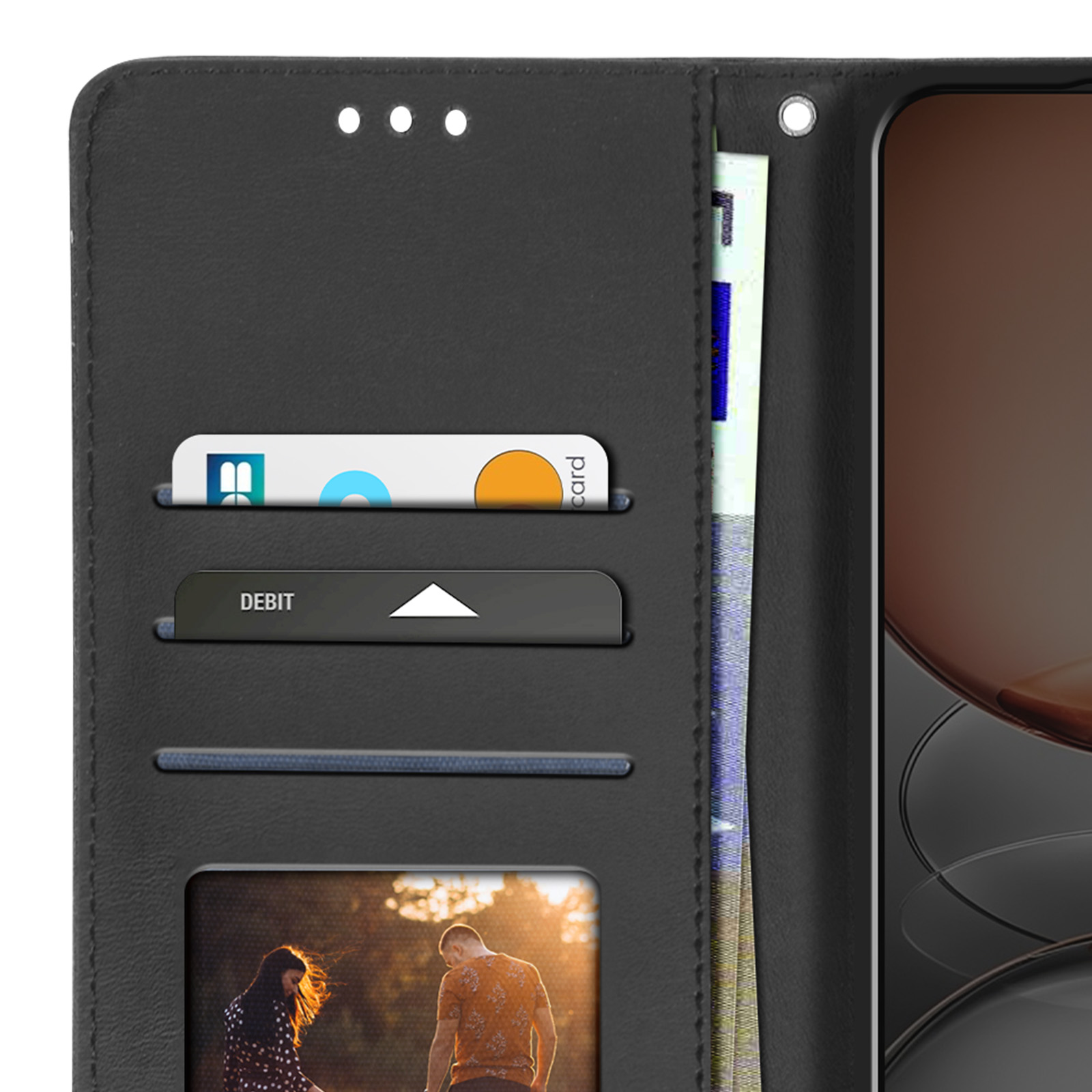 Funda con ranura para tarjeta para Realme 10 4G, billetera con tapa de
