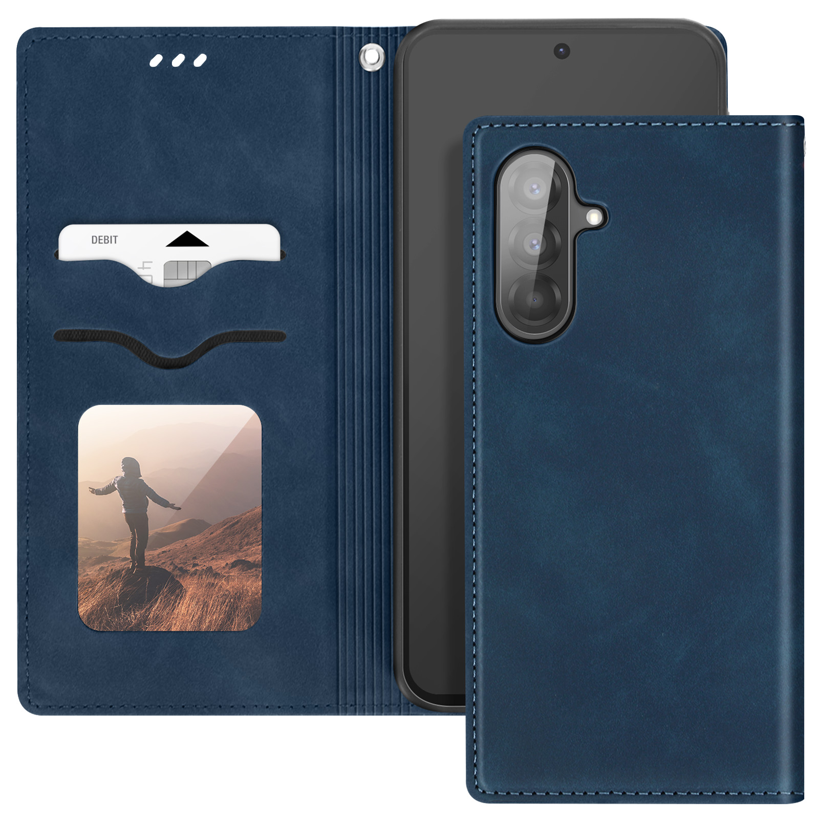 PH26 Custodia A Portafoglio In Ecopelle Per Hisense T5 Plus - Con 6 Slot Per Carte, Chiusura Magnetica, Cover In Silicone E Sistema Scorrevole Per Fotocamera - 2
