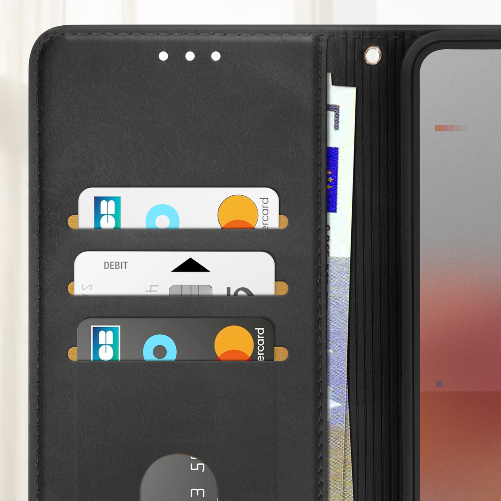 Custodia Flip Nothing Phone 3a Pro Portafoglio e Supporto - Blu Notte - Italiano