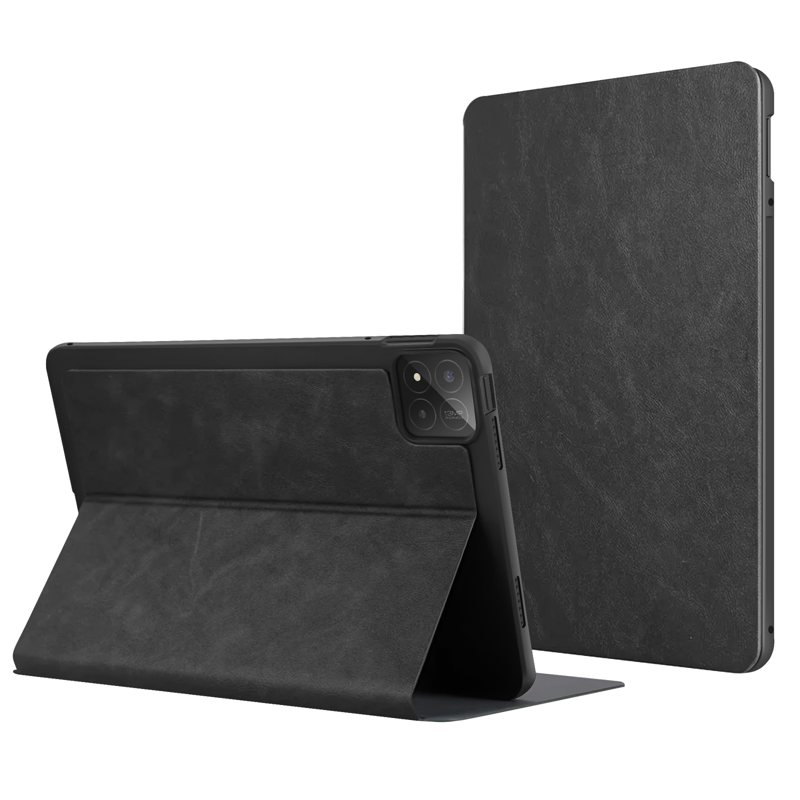 Housse Protection Xiaomi Pad 7 - Étanche, Compartiment Accessoires - Design Minimaliste Anthracite - Polyester Robuste