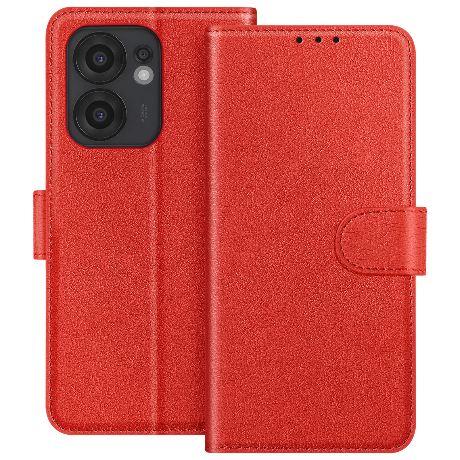 Custodia Portafoglio RankOne Per OPPO Reno12 F/FS 5G E 4G – Pelle Blu Con Magnete E Blocco RFID - 3