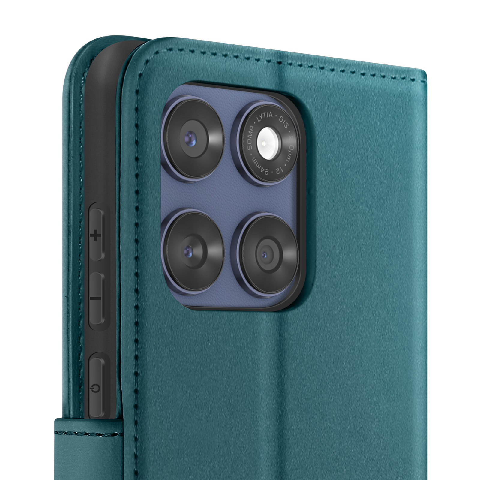 TEYYOS Custodia A Portafoglio In Pelle Per Motorola Edge 30 Ultra, Con Slot Carte E Chiusura Magnetica, Blu, RFID