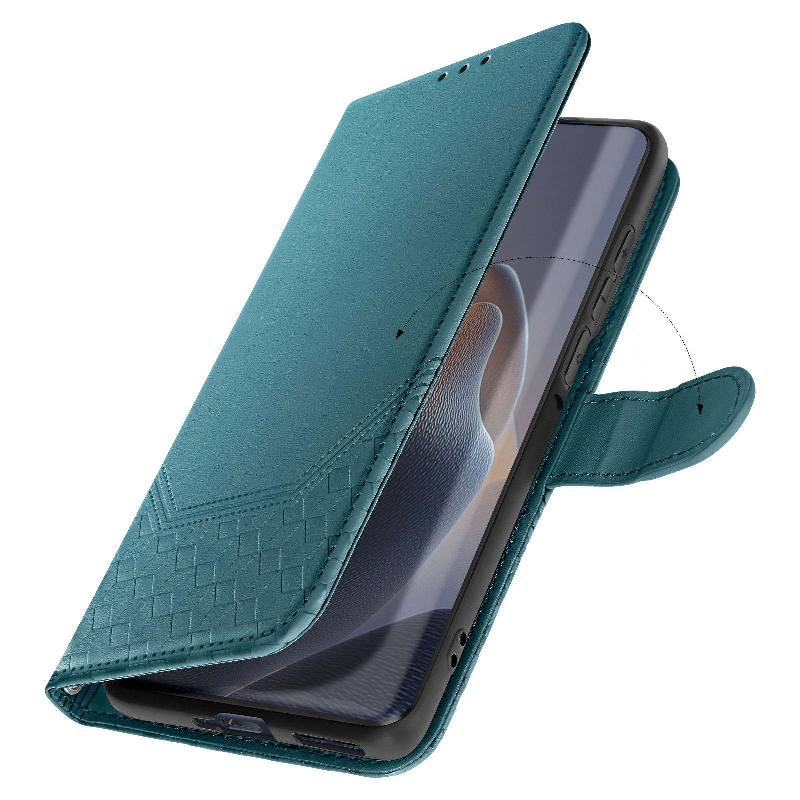 Cover Portafoglio Antiurto Custodia A Libro Motorola Edge 50 Fusion Lembo Di Supporto Video Copertina Magnetica Antishock