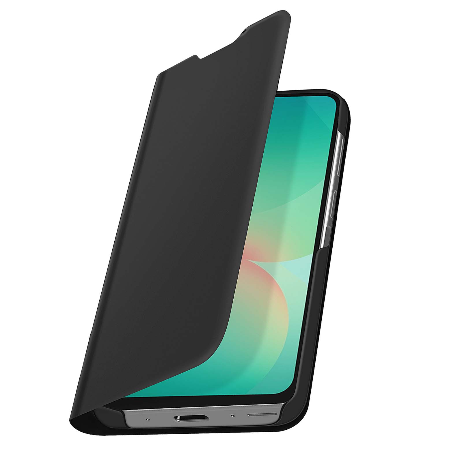 Xinyunew Cover Galaxy A51 5G Custodia Portafoglio Con Vetro Temperato 360Â° Chiusura Magnetica E Slot Carte Nero