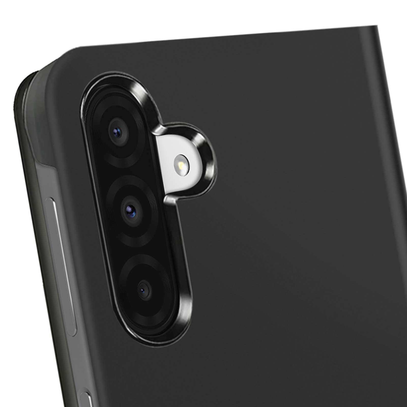 Xinyunew Cover Galaxy A51 5G: Custodia Portafoglio In Pelle Con 2 Slot E Vetro Temperato, Flip Stand, Nero - 4