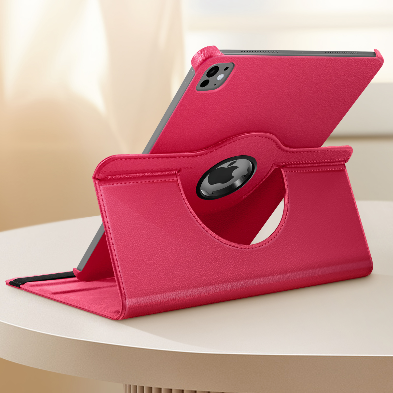 Gerutek Cover per iPad Pro 11 Pollici M5/M4 (2025/2024), Custodia Silicone Antiurto Robusta Resistente con Supporto Rotante 360/Cinghia a Mano/Spalla/Portapenne per iPad Pro 11 M5, Nero