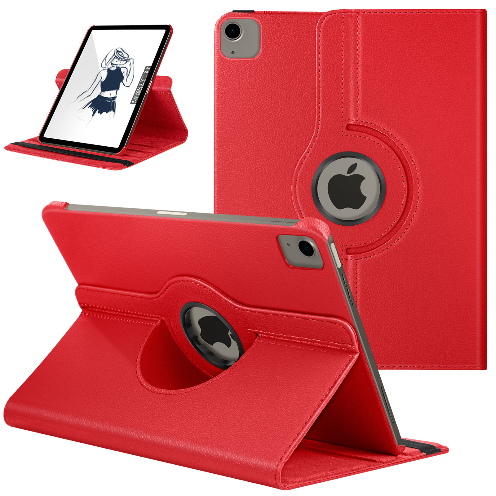 TiOVO Custodia per iPad Air 13 Pollici (3/2-2025/2024), Cover Sottile Con Supporto per iPad