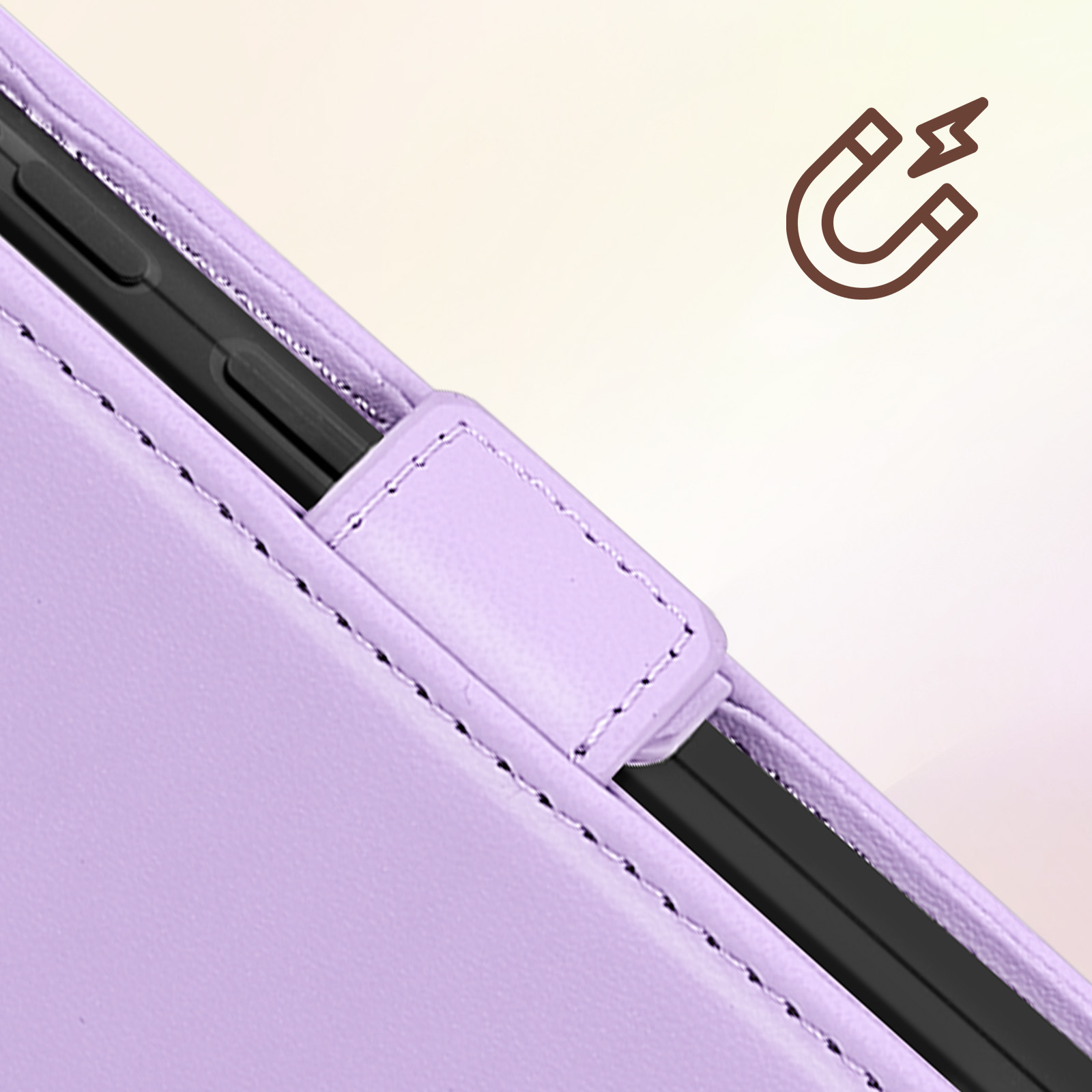 Samsung Galaxy A55 5G custodia in pelle portafoglio con funzione di stand offerta viola carta magnetica titolare protezione custodia smartphone