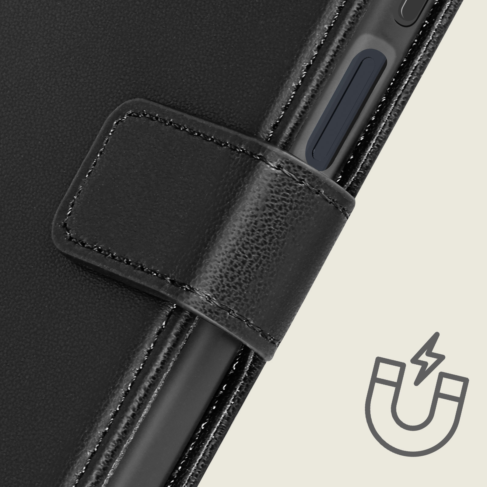 BaiFu Portemonnee hoesje met rits voor Motorola Edge 60, magnetisch